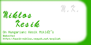 miklos kesik business card
